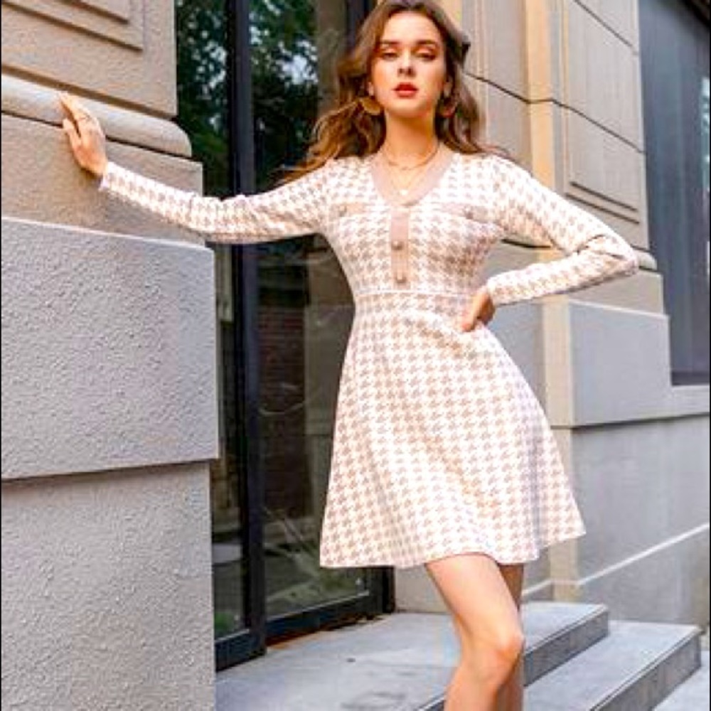 Houndstooth Preppy Dress